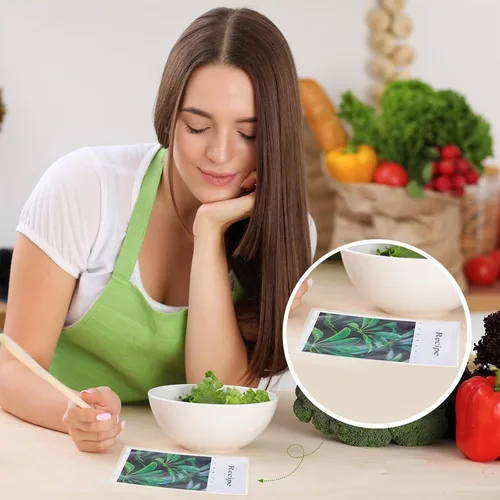 Miniatura 6 de Boao 100 protectores de tarjetas de recetas de 4 x 6 pulgadas, fundas para tarjetas de recetas, protectores de plástico para libros de cocina
