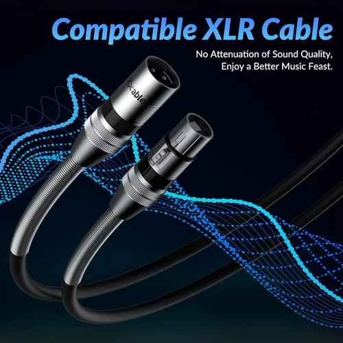 Miniatura 5 de Paquete de 4 cables de iluminación de escenario DMX de 10 pies, cable XLR macho a hembra de 3 pines, compatible con conexión de audio de micrófono