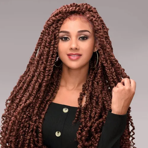 Miniatura 80 de Bileaf Cabello de Ganchillo Passion Twist Pre-retorcido de 10 Pulgadas, 8 Paquetes de Ganchillo Passion Twist, Cabello Corto Passion Twist