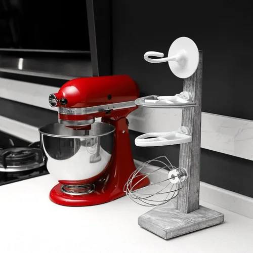 Miniatura 4 de Soportes de Madera para Accesorios de Batidora de Pie, Compatible con Accesorios de Mezcladora KitchenAid, Organizador de Accesorios de Cocina