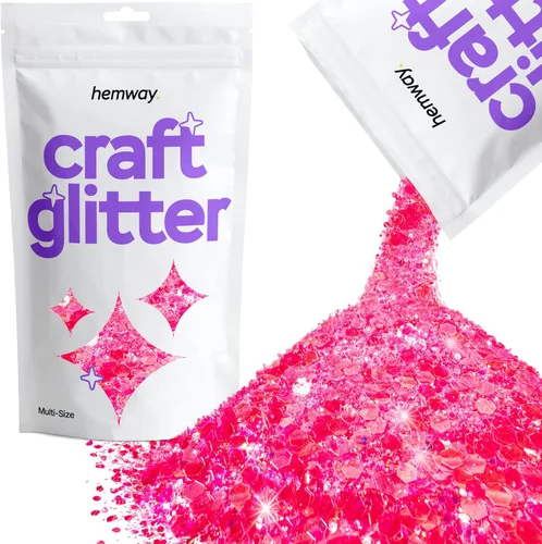 Miniatura 13 de Hemway Craft Glitter - Rojo Copos de lentejuelas metálicas de varios tamaños para manualidades de resina y epoxi Suministros para vasos