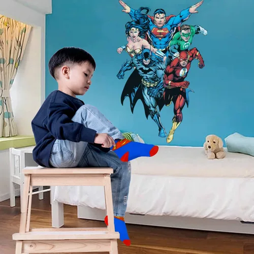 Miniatura 5 de DC Comics Calcetines para niños, paquete de 10 calcetines para niños, calcetines para niños pequeños con The Batman, Superman, Wonder Woman y Flash