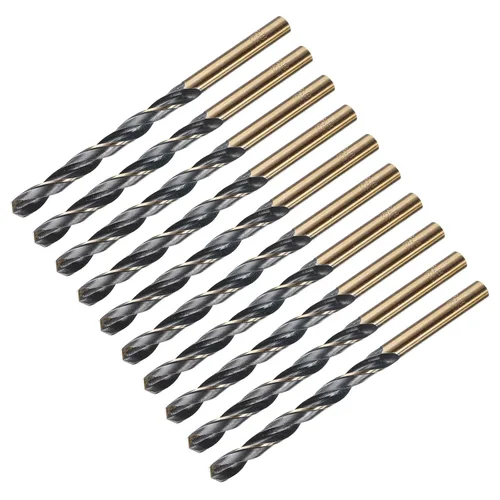 Miniatura 6 de uxcell 24 brocas de vástago recto, 0.118 in, titanio dorado y nitruro negro, acero de alta velocidad (HSS) 4341 con vástago de 0.118 in