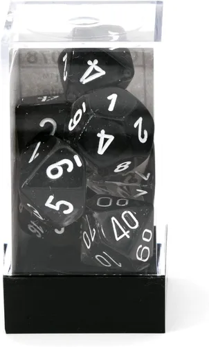 Miniatura 3 de Chessex Translúcido: 7pc humo/blanco, gris