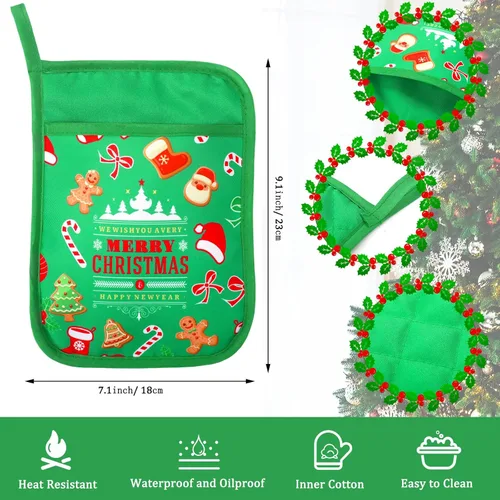 Miniatura 3 de Zhehao Juego de 12 espátulas de silicona para Navidad, resistentes al calor, con bolsillo para hornear, regalos para regalos de Navidad, suministros