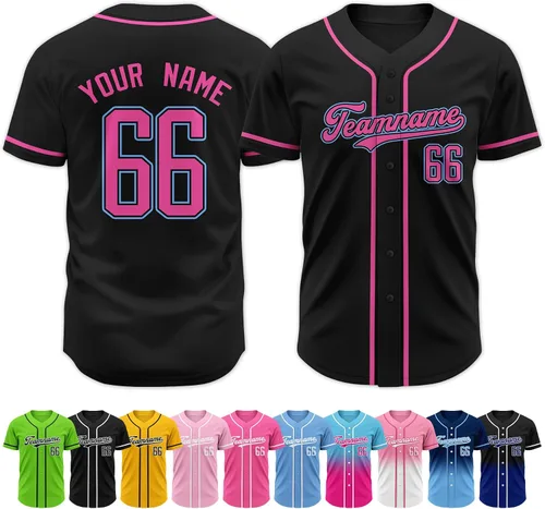 Miniatura 33 de Custom Baseball Jersey Stitched Personalized Name Number Baseball Shirts Sports Uniform for Men Women Boy