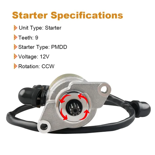 Miniatura 4 de WATERWICH Motor de arranque compatible con Can-Am DS70 DS90 2010-2013/2016-2018 DS70 Mini 2014-2015 DS90 Mini 2014-2015 para V31200DGF000