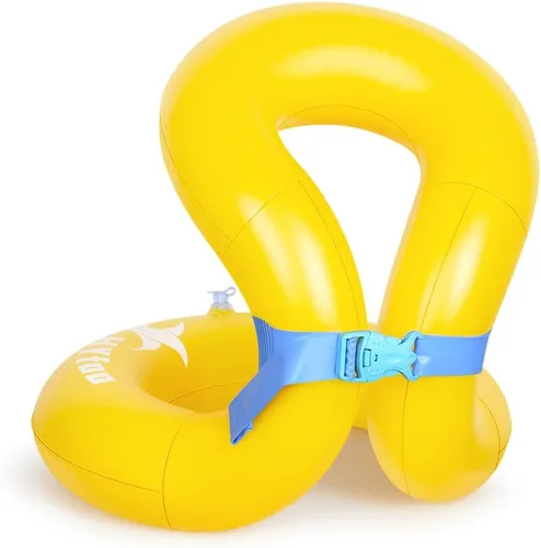 Miniatura 9 de Floaties - Chaleco de natación para niños, flotadores inflables portátiles para piscina, anillo de natación con hebilla de seguridad ajustable, Rosa