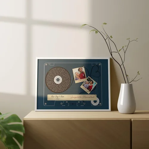 Miniatura 4 de SANTANNA Letras de canciones de música personalizadas, impresiones de cinta, fotos de amor personalizadas, nombres, texto, póster de pared