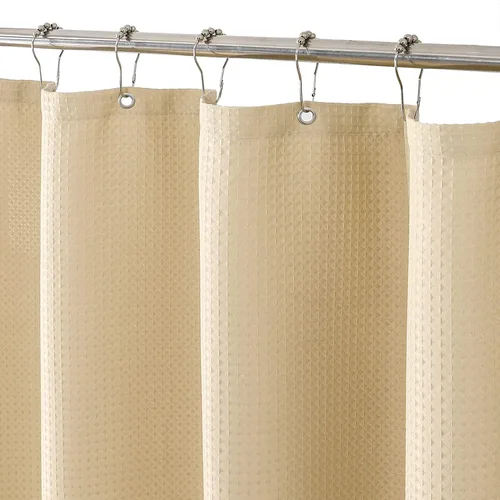 Miniatura 19 de MISS SELECTEX Cortina de ducha de tela lavable a máquina, clásica tela gruesa de punto gofre, duradera para baño, tela repelente al agua de alta
