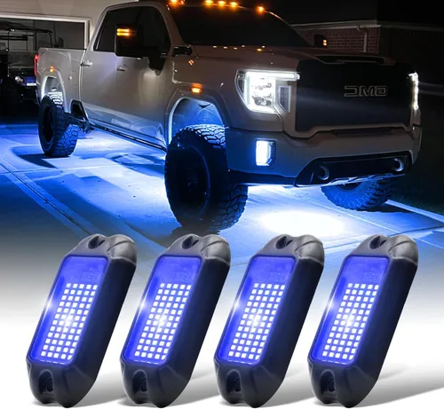 Miniatura 11 de Nicoko 4Pods - Luces LED de roca puras blancas de 72 unidades con chips SMD de 72w, luces súper brillantes para vehículos todoterreno, barco, bajos