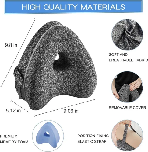 Miniatura 3 de Almohada de rodilla para personas que duermen de lado, dolor de cadera, almohada entre las piernas para dormir de lado, apoyo para aliviar el dolor