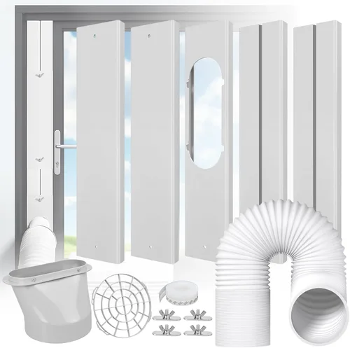 Miniatura 9 de Kit de ventana de aire acondicionado portátil, kit de ventilación de CA universal ajustable con manguera de escape de 5.9 pulgadas para ventanas