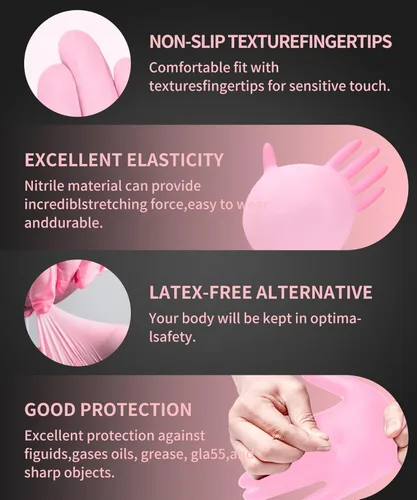 Miniatura 3 de PROMEDIX P Nitrile Disposable Gloves,4mil-100 Count,Gloves Disposable Latex Free,Powder Free for Cooking,Household,Food safe