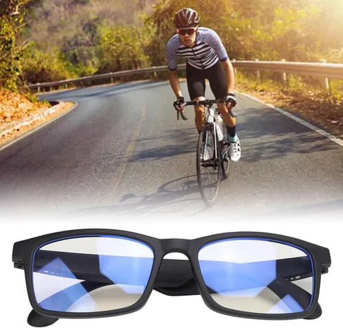 Miniatura 4 de GOWENIC Gafas de sol inteligentes con sonido con micrófono, gafas de música de 160 mAh con filtro de luz azul asistente de voz táctil para ciclismo