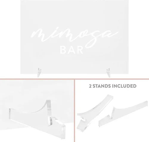Miniatura 3 de Andaz Press Mimosa - Letrero acrílico con barra horizontal, 7.5 x 11 pulgadas, soporte incluido, señalización para boda, despedida de soltera