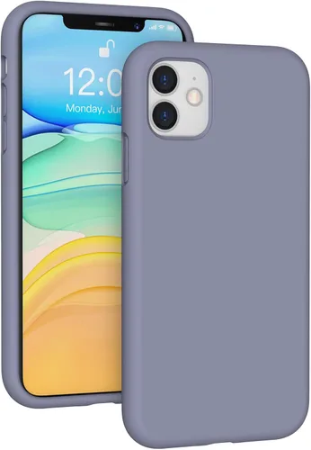 Miniatura 181 de Funda de silicona líquida compatible con iPhone 11 (6.1 pulgadas), cubierta de goma de gel de protección completa con forro de microfibra suave