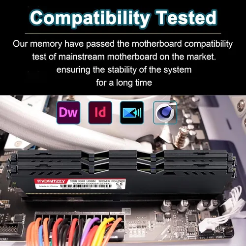 Miniatura 4 de DDR4 RAM 32GB 3200MHz Módulo de memoria de escritorio PC4-25600 UDIMM sin ECC sin búfer 1.35V 288 pines CL16 para computadora de escritorio