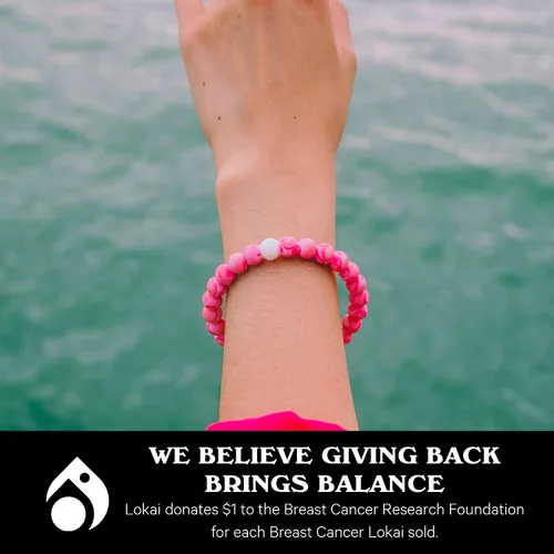 Miniatura 5 de Lokai Silicone Beaded Bracelet for Breast Cancer Awareness - Silicone Jewelry Fashion Bracelet Slides-On for Comfortable Fit - Breast Cancer