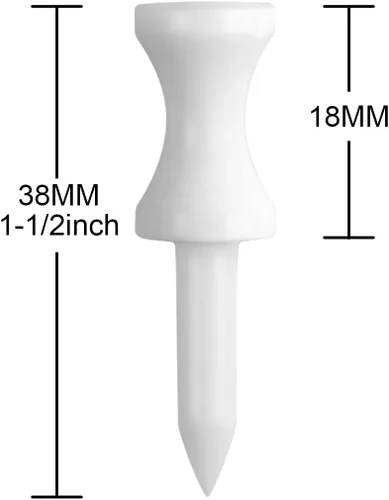 Miniatura 2 de Camisetas de golf de reducción de paso 2-1/8" o 2-3/4" o 3-1/4" 100 unidades de camisetas de golf de madera estilo castillo