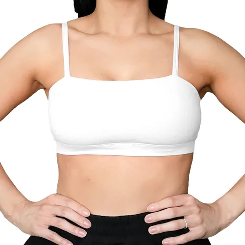 Aoxjox - Brasier deportivo para mujer tipo camiseta sin mangas, bandeau, para entrenamiento, aptitud física, correr o yoga