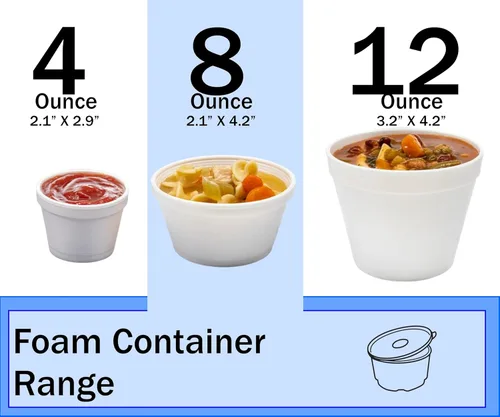 Miniatura 3 de Mr Miracle Tazón de espuma con tapa para alimentos fríos y calientes, recipiente de sopa desechable de 8 onzas con tapa ventilada, ideal