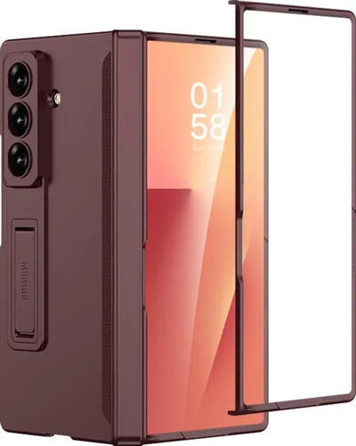 Miniatura 14 de Miimall Funda compatible con Samsung Galaxy Z Fold 5, [bisagra magnética de protección completa] [protector de pantalla integrado]