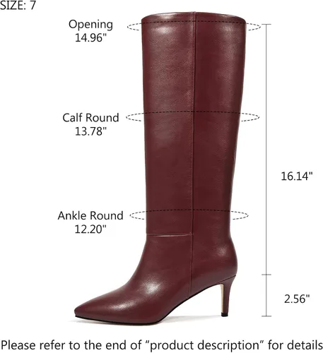 Miniatura 2 de wetkiss Botas altas hasta la rodilla para mujer, con tacón de gatito y diseño de punta puntiaguda, clásicas y sexys