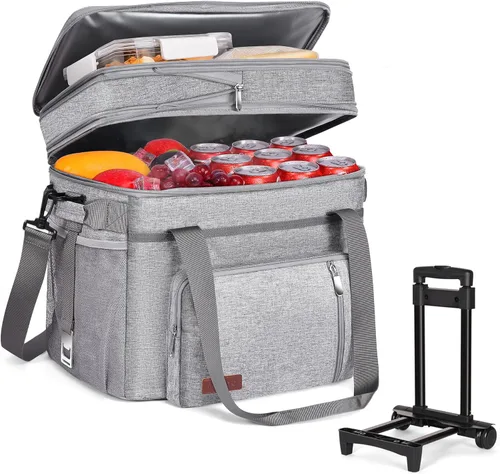 Miniatura 9 de MIYCOO – Bolsa de almuerzo y lonchera para hombres y mujeres, bolsa de almuerzo doble con aislamiento a prueba de fugas, suave y grande, lonchera