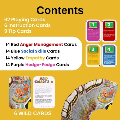 Miniatura 4 de Thought-Spot Mad Smartz - Juego de gestión de la ira y habilidades sociales para niños y adolescentes Herramienta de control de impulsos y TCC