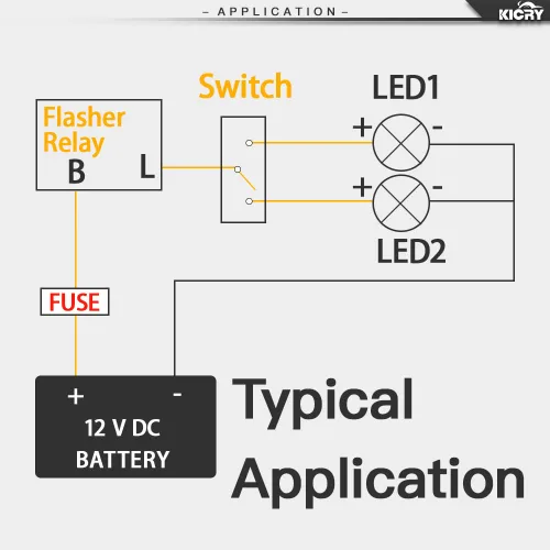 Miniatura 5 de Relé electrónico intermitente LED de velocidad de 12 V ajustable de 2 pines para señal de giro de motocicleta, reemplazo directo, relé universal