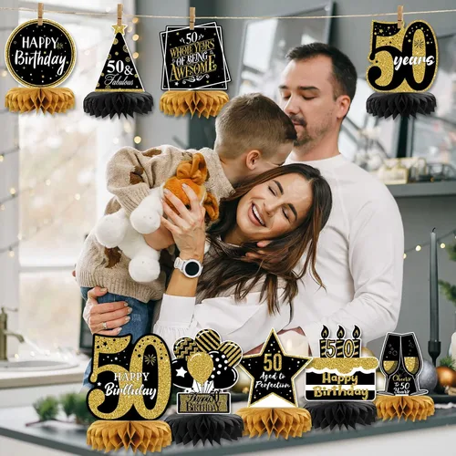Miniatura 2 de 9 piezas de decoración de mesa de cumpleaños de 40 cumpleaños para mesas de cumpleaños de 40 cumpleaños para mesas de cumpleaños 40 para hombres
