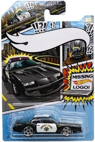 Miniatura 2 de Hot Wheels Police Pursuit Comic Missing Logo Art Variant - Paquete completo de 5 (edición 2020) Coches de policía coleccionables 1:64 fundidos a