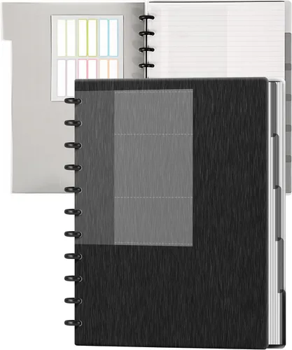 Miniatura 10 de Cuaderno de espiral encuadernado en disco Yoment Personalizable Diario en espiral recargable Cuaderno de 5 asignaturas con páginas removibles 120