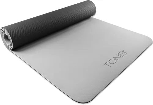 Miniatura 29 de TONE Fitness Esterilla de yoga antideslizante de 1/4 pulgadas de grosor para ejercicios y pilates para entrenamientos en casa con correa