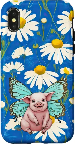 Miniatura 5 de Adorable pig piglet with butterfly wIngs daisy flower sweet Case for iPhone 12 mini