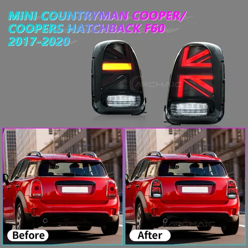 Miniatura 7 de Luces traseras compatibles con MINI Countryman Cooper/Coopers Hatchback F60 2017-2020, conjunto de luces traseras JCW Union Jack con señales de giro
