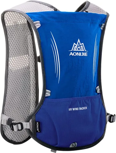 Miniatura 2 de AONIJIE Hydration Vest Pack Backpack 5L 5.5L Marathoner Running Vest Race Hydration for Women and Men Trail Run Hiking Jogging Vejiga azul y sin agua
