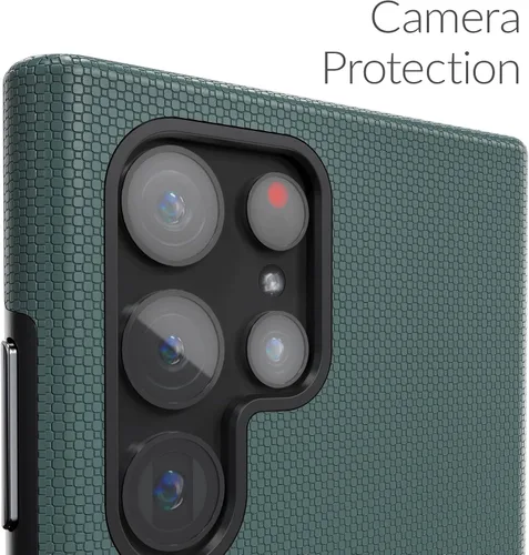 Miniatura 3 de Crave Dual Guard para Samsung Galaxy S22 Ultra, Verde bosque, Funda para teléfono celular, Protección a prueba de golpes, Doble capa, TPU/PC
