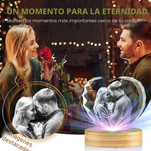Miniatura 8 de YSPQBY Foto de cristal 3D personalizada, regalos personalizados para padre, papá, abuelo, hombres, marido, novio, él, gran regalo personalizado