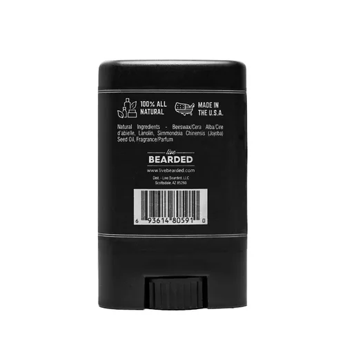 Miniatura 2 de Live Bearded Barra de cera para bigote, 0.35 onzas, fabricada en los Estados Unidos con ingredientes totalmente naturales, agarre medio