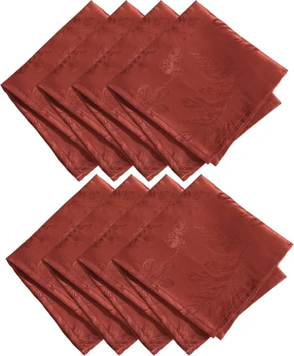 Miniatura 11 de Elrene Home Fashions. - Elegante mantel de damasco, diseño de hojas tejidas.