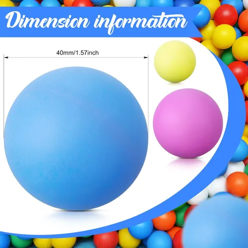 Miniatura 2 de Chivao 200 pelotas de tenis de mesa, lavables, juego de tenis de mesa, mini bolas de plástico para piscina, carnaval, fiesta Colorido