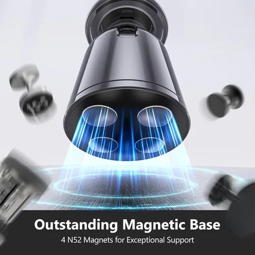Miniatura 5 de MiiKARE Soporte magnético dual para teléfono Magsafe, soporte de teléfono de gimnasio con imanes fuertes, rotación de 360 grados ajustable, soporte
