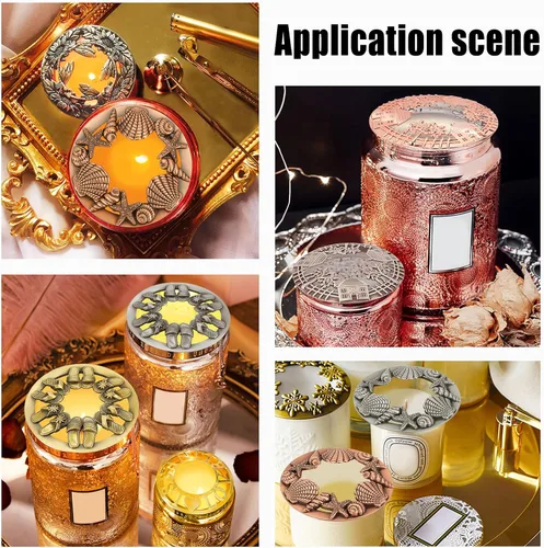 Miniatura 7 de GORGECRAFT Candle Toppers - Cubierta perfumada para velas, tapas de frasco, fundas para regalos, diseño de estrella de mar, accesorios de velas