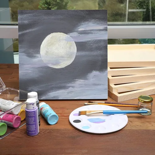 Miniatura 7 de Bright Creations Art Supplies - Paneles de madera para pintar, 10 x 10 pulgadas, 0.83 pulgadas de profundidad de cuna, sin terminar, paquete de 6