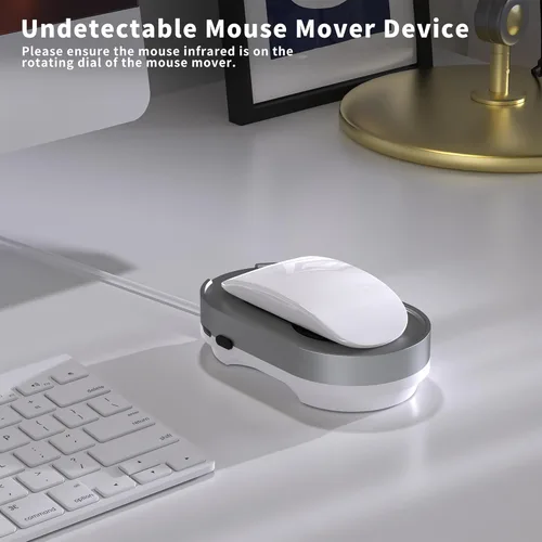 Miniatura 4 de Mouse Jiggler, dispositivo de movimiento de mouse indetectable con cable USB sin unidad y adaptador USB, movimiento físico automático del mouse
