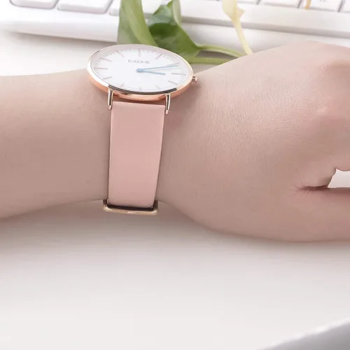 Miniatura 3 de EACHE Correas de reloj de cuero de liberación rápida para hombres y mujeres, correas de reloj de cuero fino para mujer, 0.472 in, 0.551 in, 0.630