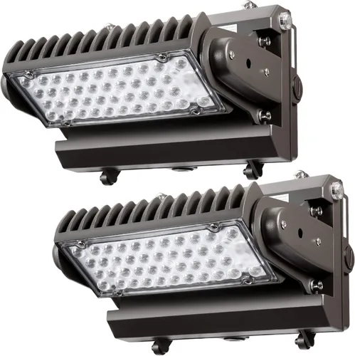 Miniatura 10 de Dusk to Dawn - Paquete de luz LED giratoria de 150 W, 5000 K, 21000 lúmenes, 800-1000 W, equivalente HPS/HID, cabezal ajustable ETL, accesorio