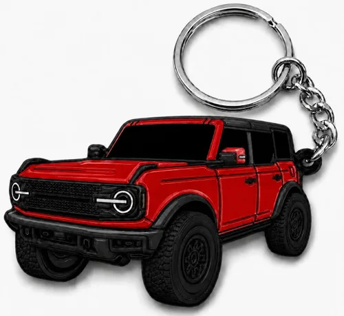 Accesorios de Llavero Bronco 4 puertas llavero Fob Cubierta Modificaciones geniales compatibles con Ford Bronco 2022 2023 2024 Rojo
